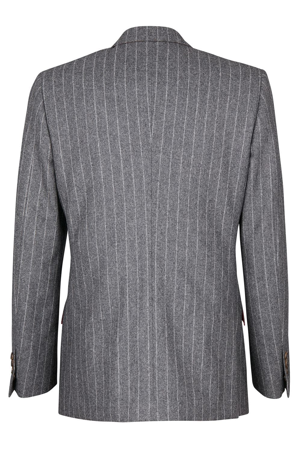 AK MC Light Grey Flannel Chalkstripe Jacket - Alexander Kraft