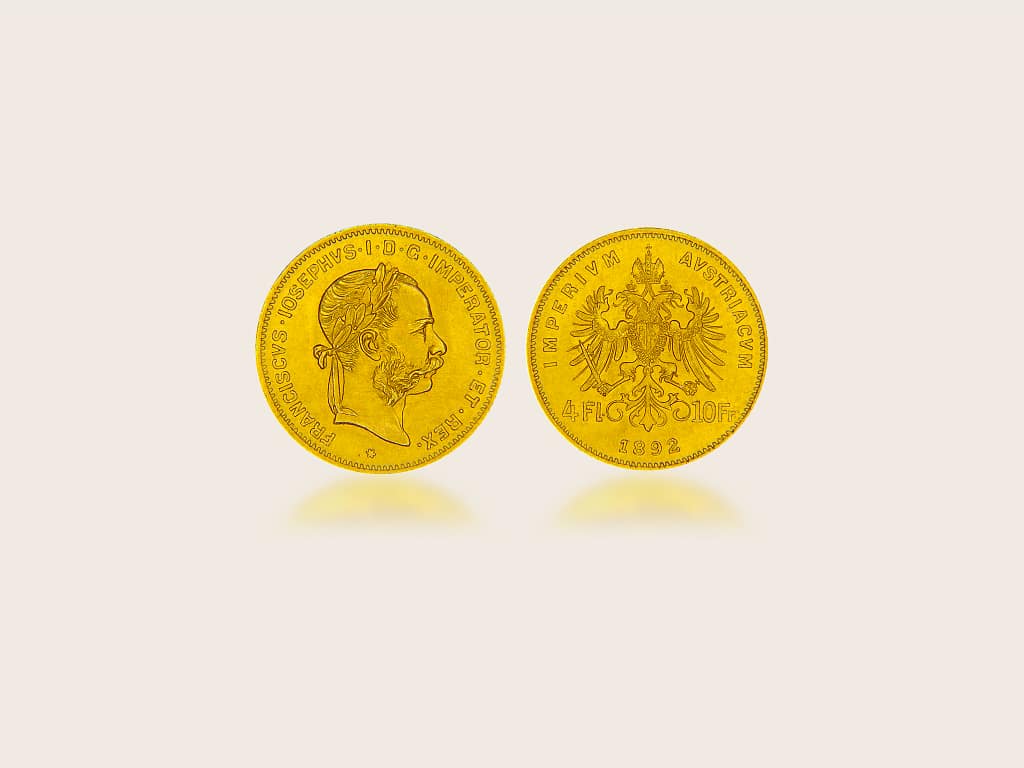 4 Fiorini d’Oro d’Austria (Francesco Giuseppe I): Caratteristiche Tecniche, Prezzo e Perché Conviene come Mezzo Marengo