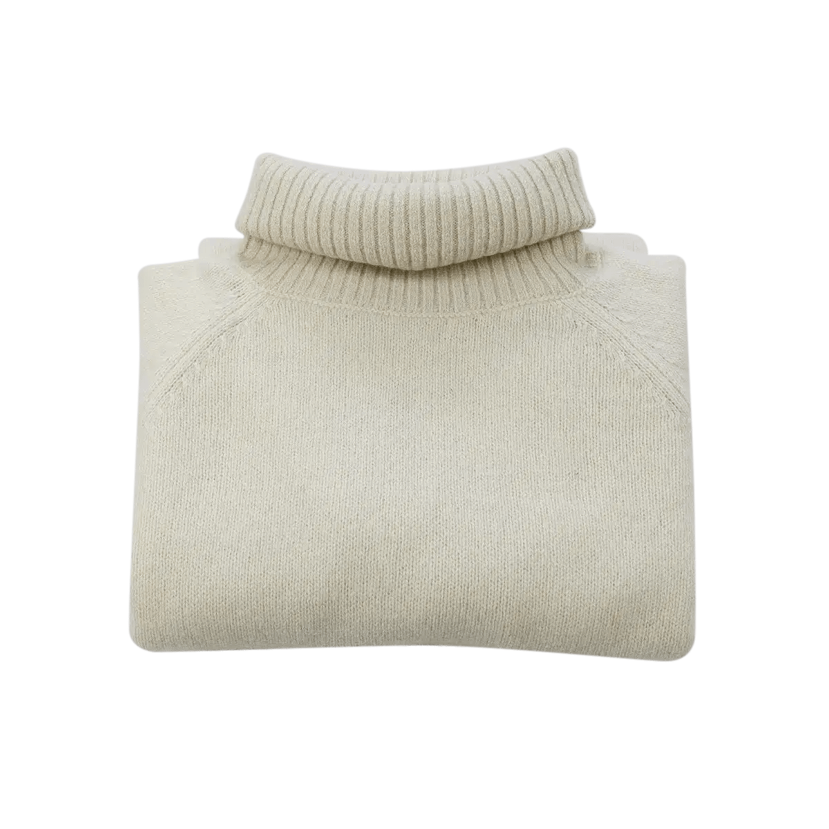 AK MC Women's roll neck pure cashmere sweater in ecru - Alexander
