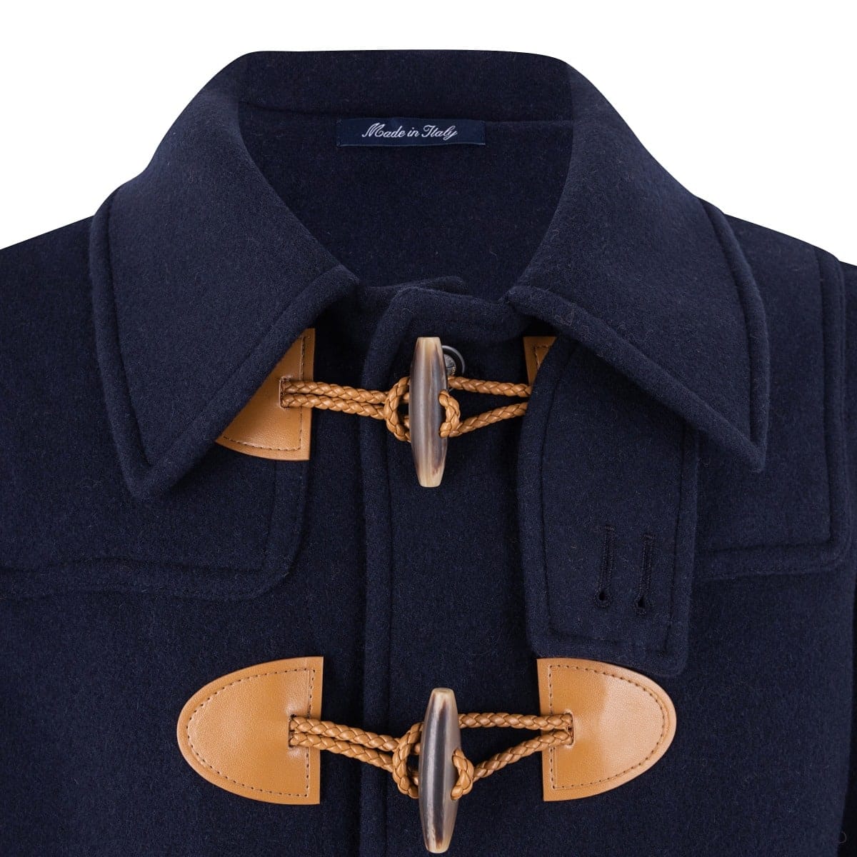 AK MC Men's Contemporary Duffel Coat in Navy super-soft Angora