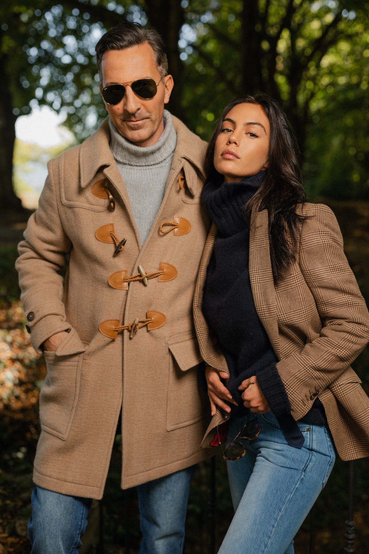 AK MC Men's Contemporary Duffel Coat in Caramel Camel Hair