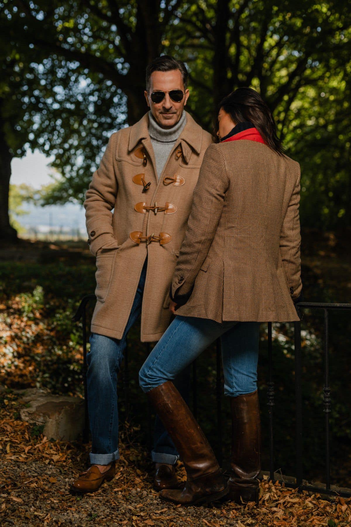 AK MC Men's Contemporary Duffel Coat in Caramel Camel Hair