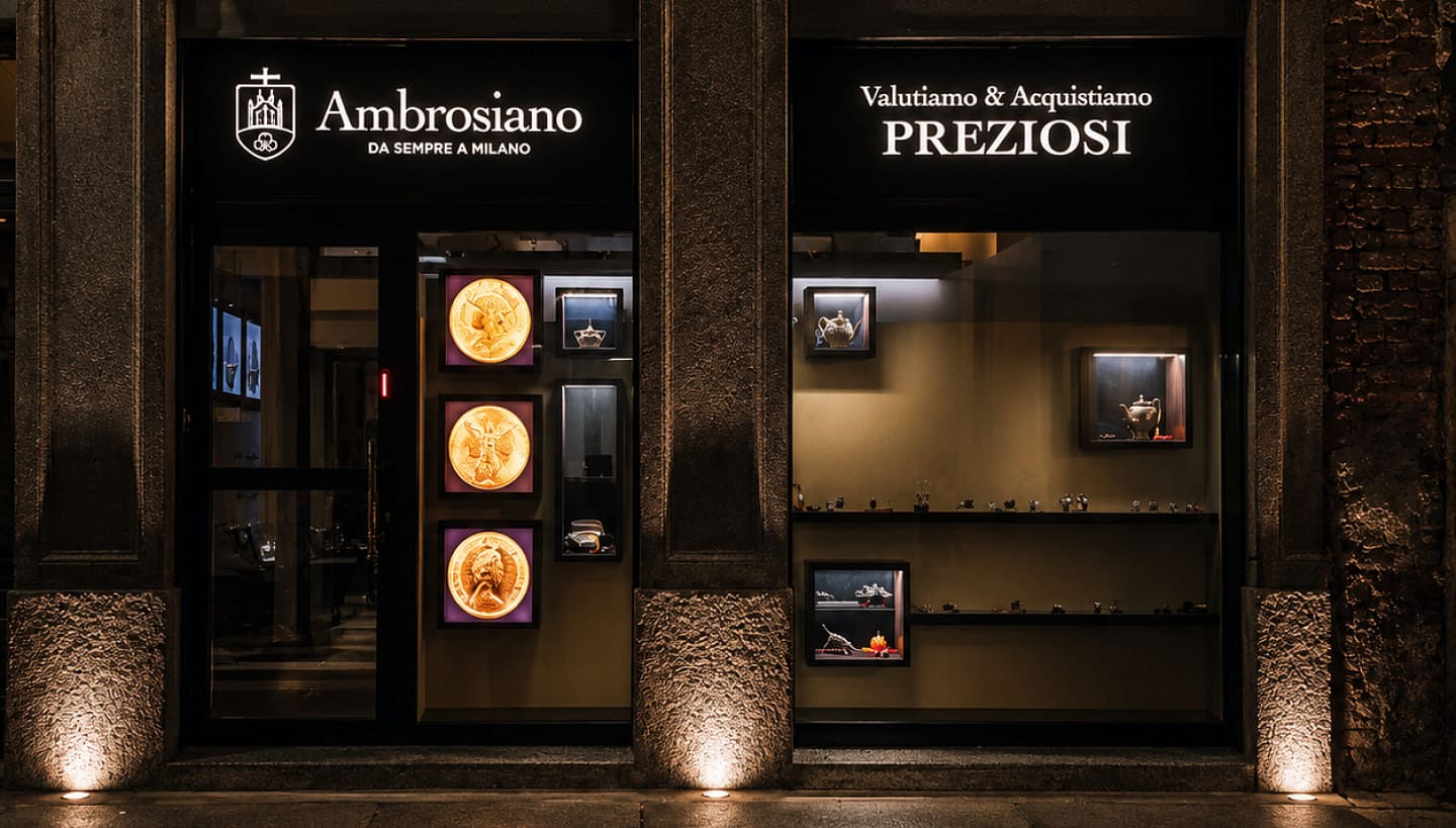 La boutique Ambrosiano in Via del Bollo, Milano