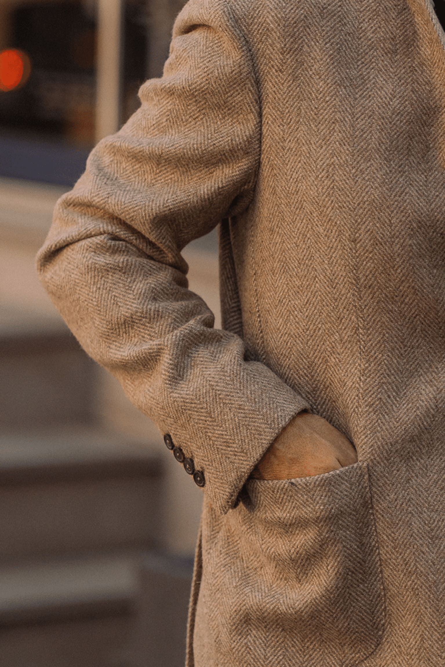 AK MC beige herringbone alpaca/lambswool unstructured PPJ