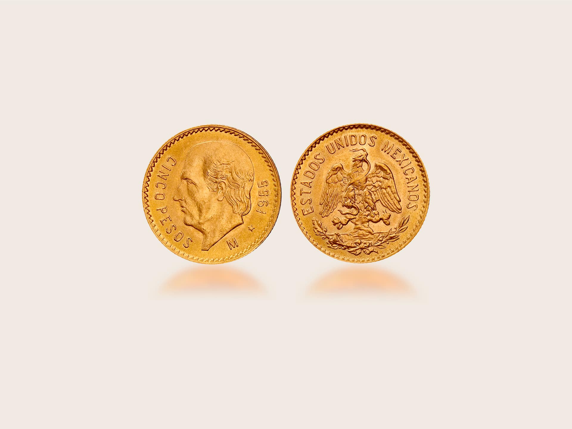 5 Pesos oro messicano — Costanzo Gold Traders