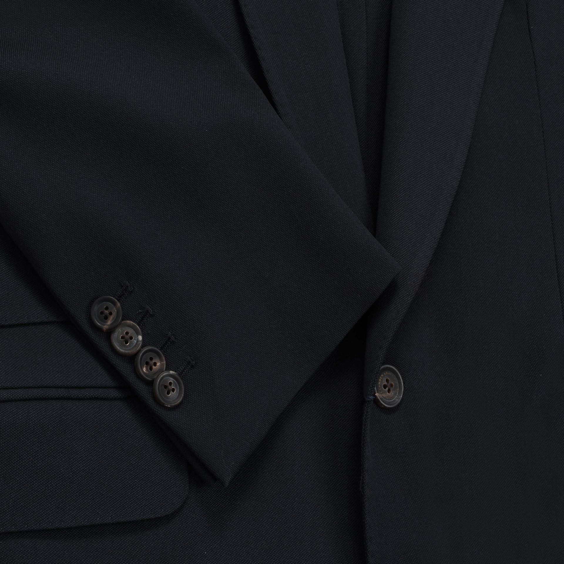 AK MC Signature jacket in textured navy worsted wool - Alexander