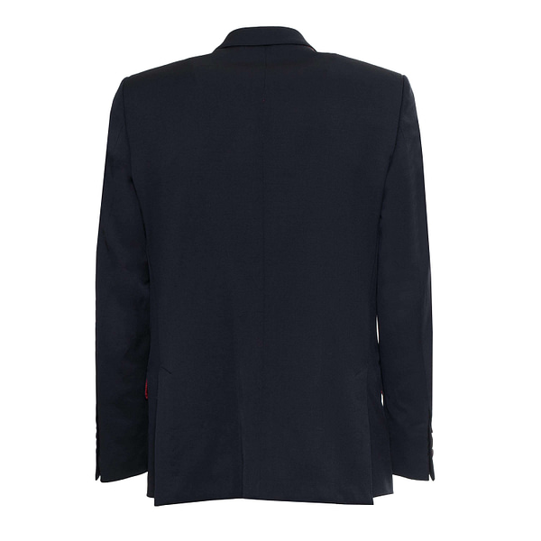 AK MC Signature jacket in textured navy worsted wool - Alexander