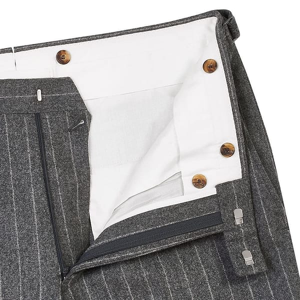 AK MC Grey Chalkstripe Wool Trousers - Alexander Kraft Monte Carlo