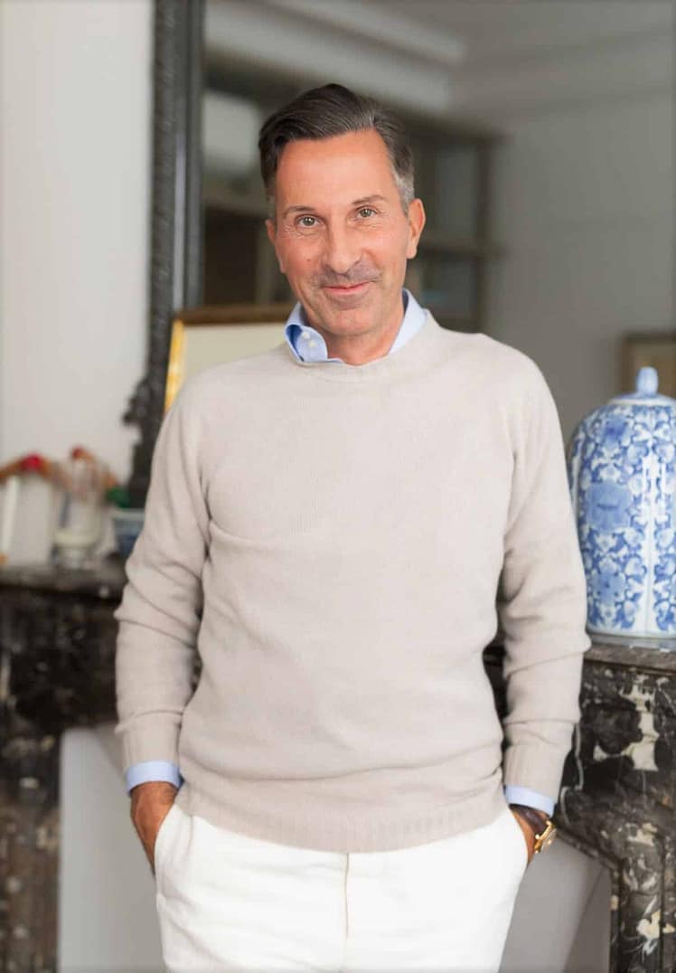 AK MC Greige Cashmere Plain Crewneck Sweater