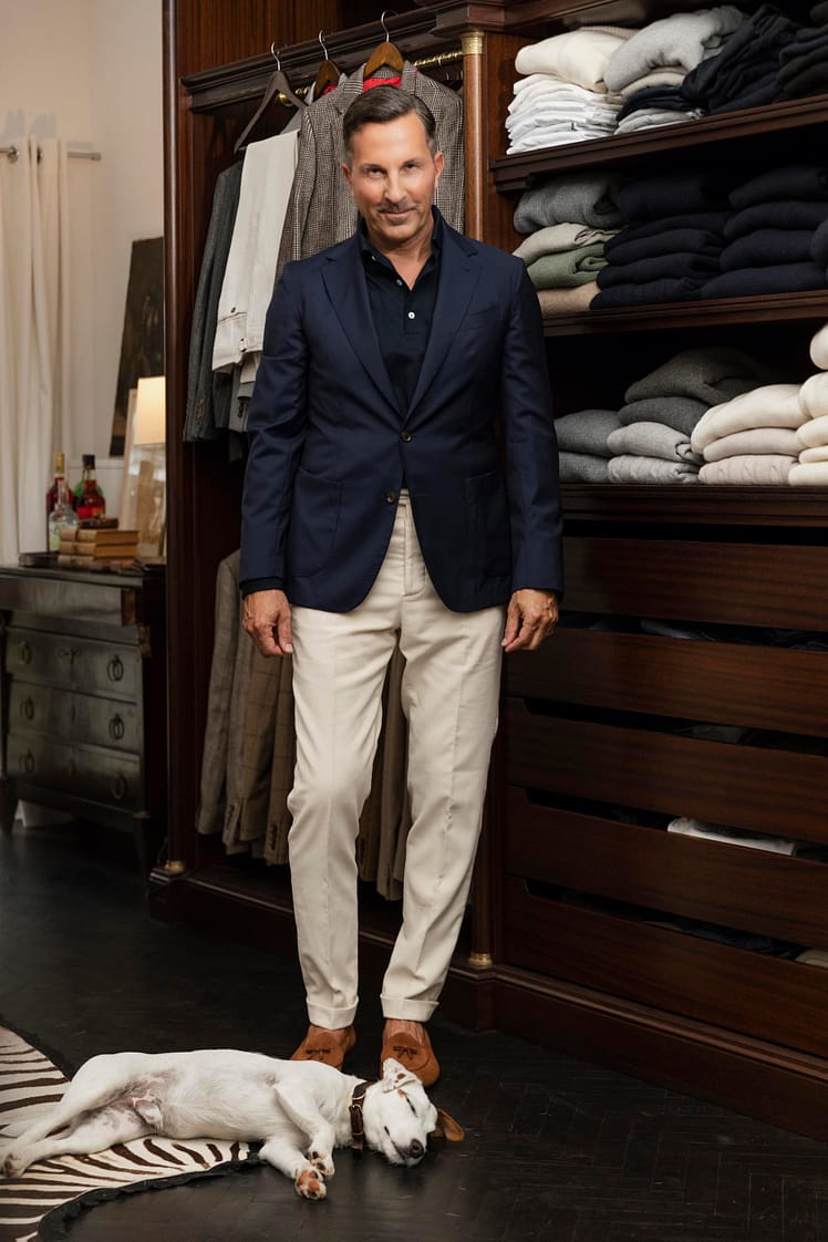 AK MC Navy private plane jacket (ppj) unstructured wool jacket