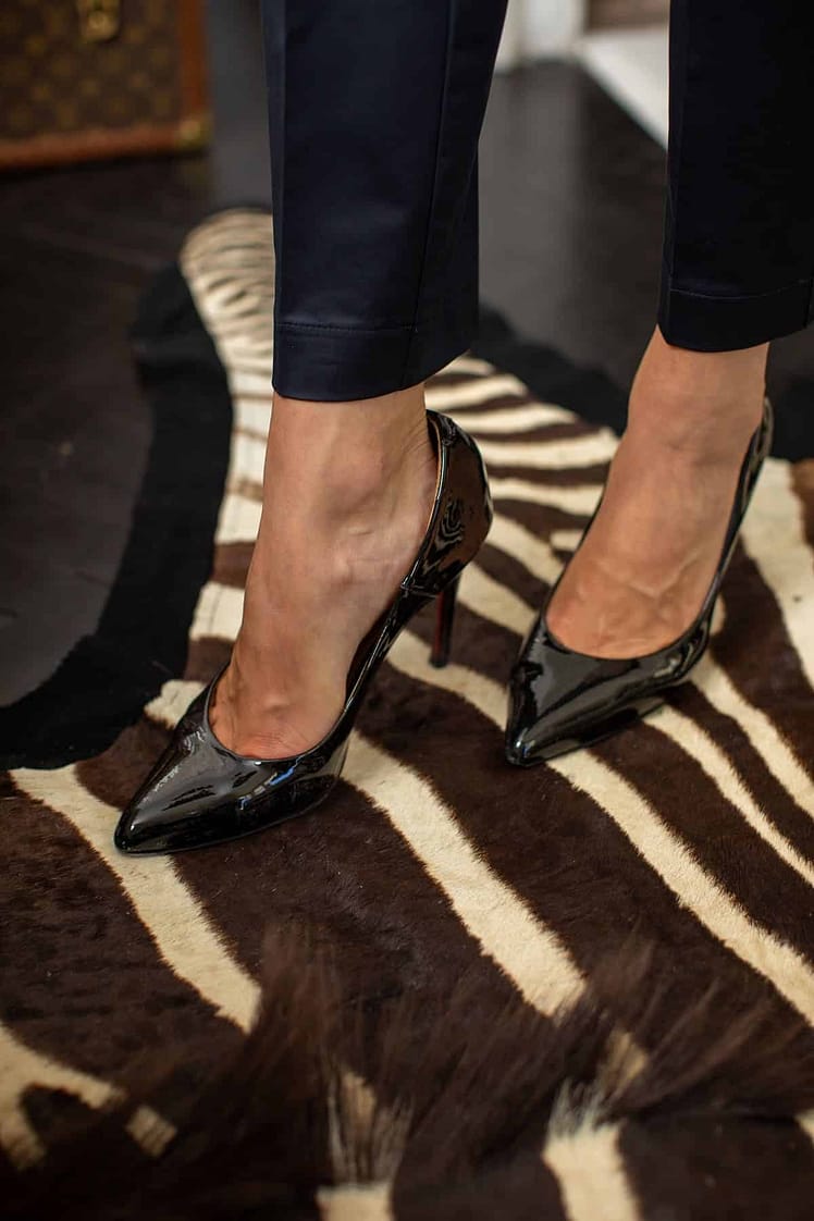AK MC Women’s high heels in black patent leather
