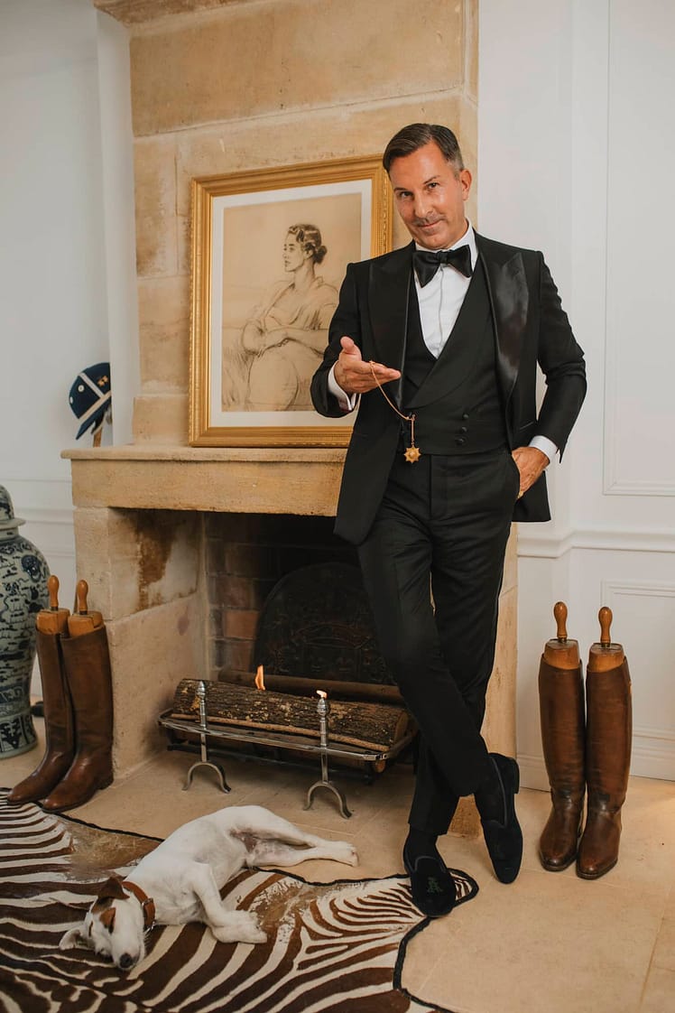 AK MC black wool & silk Signature dinner jacket