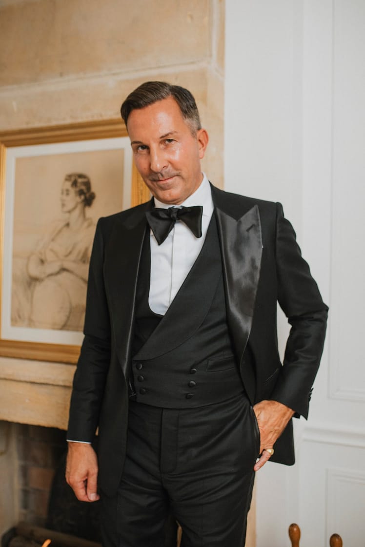 AK MC white evening marcella bibbed dress shirt