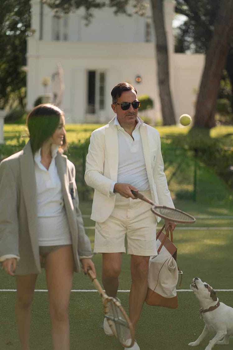 AK MC Cream Cotton Riviera Bermuda Shorts