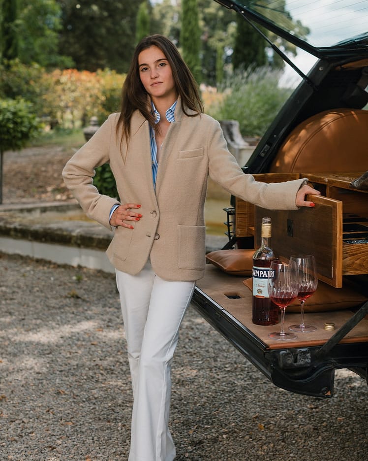 AK MC Women’s unstructured unlined Alpaca & Wool jacket in beige