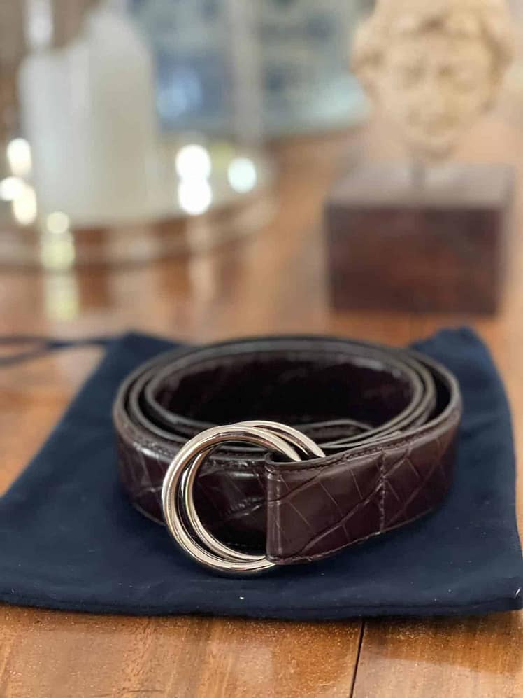 AK MC Hand Double-D Faux Croco Belt